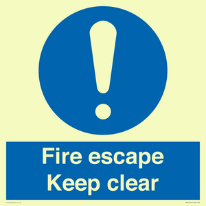 MA15499: Fire escape Keep clear