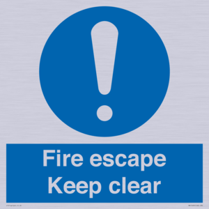 MA15499: Fire escape Keep clear