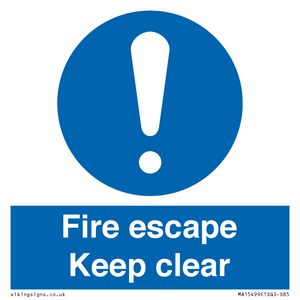 MA15499: Fire escape Keep clear