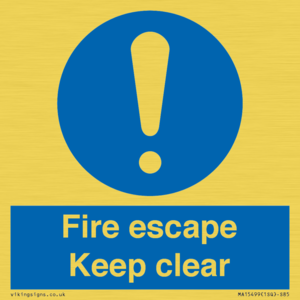MA15499: Fire escape Keep clear