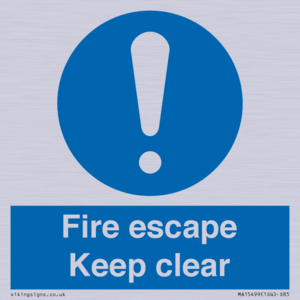 MA15499: Fire escape Keep clear