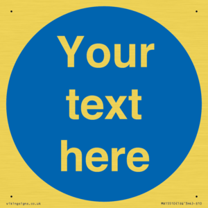 MA15510: Custom White Text on Blue circle