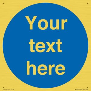 MA15510: Custom White Text on Blue circle