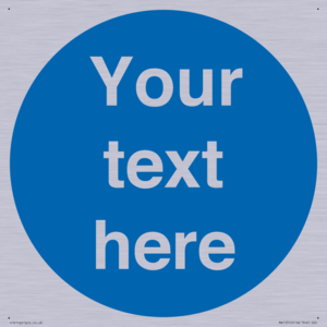 MA15510: Custom White Text on Blue circle