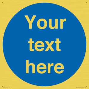 MA15510: Custom White Text on Blue circle