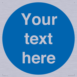 MA15510: Custom White Text on Blue circle