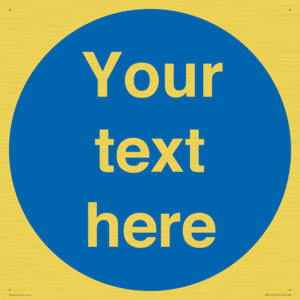 MA15510: Custom White Text on Blue circle