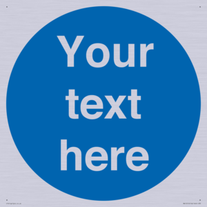 MA15510: Custom White Text on Blue circle