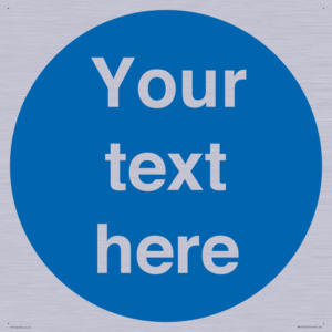 MA15510: Custom White Text on Blue circle