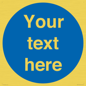 MA15510: Custom White Text on Blue circle