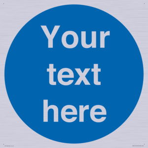 MA15510: Custom White Text on Blue circle