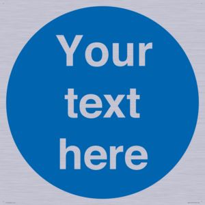MA15510: Custom White Text on Blue circle