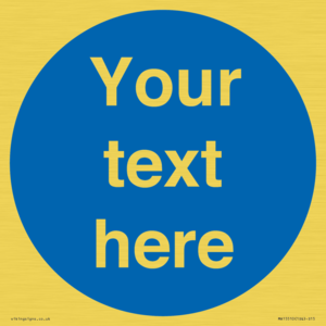 MA15510: Custom White Text on Blue circle