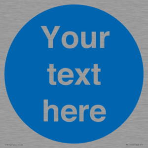 MA15510: Custom White Text on Blue circle