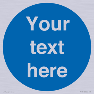 MA15510: Custom White Text on Blue circle