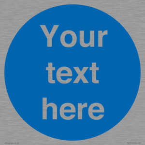MA15510: Custom White Text on Blue circle