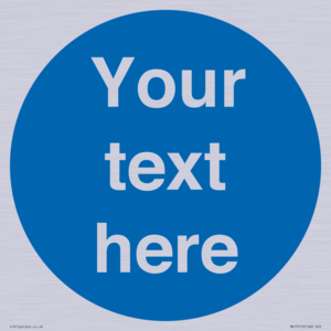 MA15510: Custom White Text on Blue circle