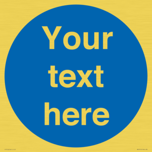 MA15510: Custom White Text on Blue circle