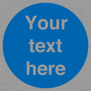MA15510: Custom White Text on Blue circle
