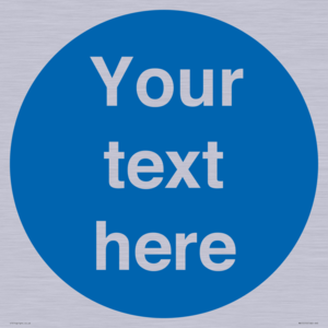 MA15510: Custom White Text on Blue circle