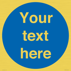 MA15510: Custom White Text on Blue circle