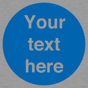 MA15510: Custom White Text on Blue circle