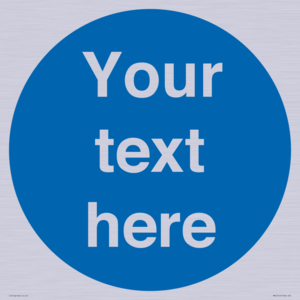MA15510: Custom White Text on Blue circle