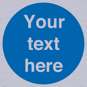 MA15510: Custom White Text on Blue circle