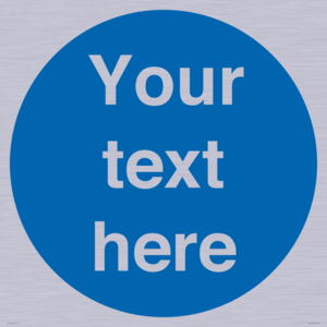 MA15510: Custom White Text on Blue circle