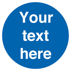 MA15510: Custom White Text on Blue circle