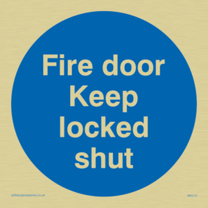 MA212: fire door keep locked shut