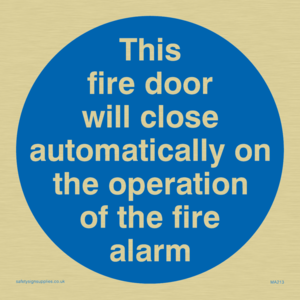 MA213: Fire door closes automatically