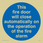 MA213: Fire door closes automatically