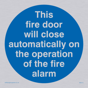MA213: Fire door closes automatically