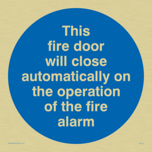 MA213: Fire door closes automatically