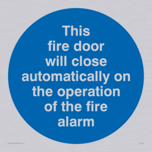 MA213: Fire door closes automatically