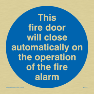 MA213: Fire door closes automatically