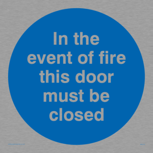 MA214: in the event of fire this door must be closed