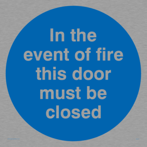 MA214: in the event of fire this door must be closed