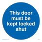 MA215: this door must be kept locked shut