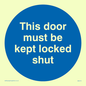MA215: this door must be kept locked shut