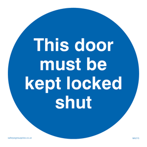 MA215: this door must be kept locked shut