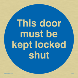 MA215: this door must be kept locked shut