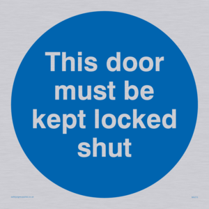 MA215: this door must be kept locked shut
