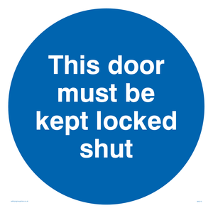 MA215: this door must be kept locked shut