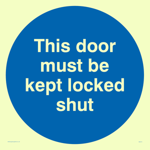 MA215: this door must be kept locked shut
