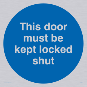 MA215: this door must be kept locked shut
