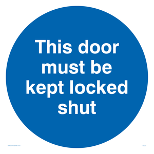 MA215: this door must be kept locked shut