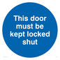 MA215: this door must be kept locked shut