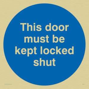 MA215: this door must be kept locked shut